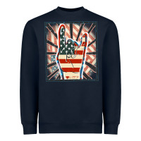 Navy Freedom rock hand Heavyweight Sweatshirt - FaDigitalArtStudio
