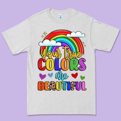 Name Vibrant Positivity Rainbow Art Premium Tee Designed By Lillyallendesigns