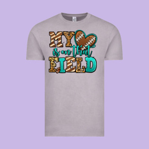 My Heart Is On That Field American Football Vintage Tee Designed By Jasminsmagicworld