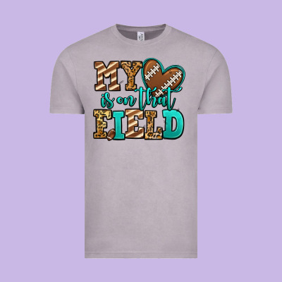 My Heart Is On That Field American Football Vintage Tee Designed By Jasminsmagicworld