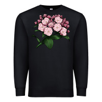 Black Mountain Laurel Flower Illustrations Premium Sweatshirt - LillyAllenDesigns