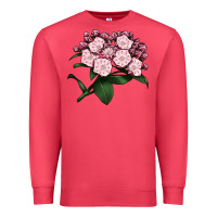 Cardinal Mountain Laurel Flower Illustrations Premium Sweatshirt - LillyAllenDesigns