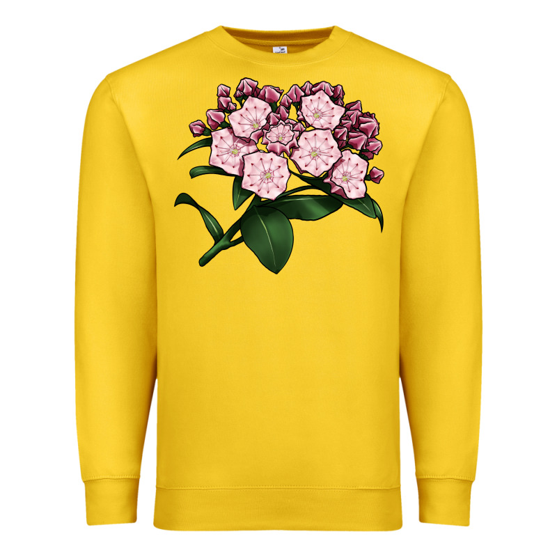 Mountain Laurel Flower Illustrations Premium Sweatshirt by LillyAllenDesigns | Teevron