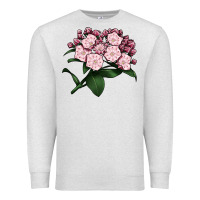 Oatmeal Heather Mountain Laurel Flower Illustrations Premium Sweatshirt - LillyAllenDesigns