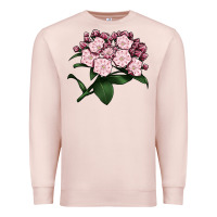 Pale Pink Mountain Laurel Flower Illustrations Premium Sweatshirt - LillyAllenDesigns