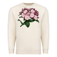 Sandshell Mountain Laurel Flower Illustrations Premium Sweatshirt - LillyAllenDesigns