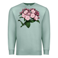 Seafoam Mountain Laurel Flower Illustrations Premium Sweatshirt - LillyAllenDesigns