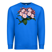 True Royal Mountain Laurel Flower Illustrations Premium Sweatshirt - LillyAllenDesigns