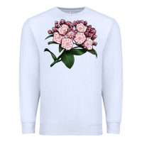 White Mountain Laurel Flower Illustrations Premium Sweatshirt - LillyAllenDesigns