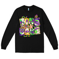 Black king cake mardi gras Long Sleeve Tee - CowGirlArtShop