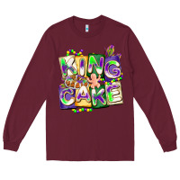 Burgundy king cake mardi gras Long Sleeve Tee - CowGirlArtShop