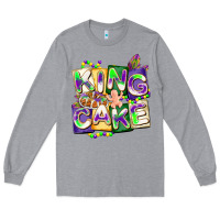Heather Grey king cake mardi gras Long Sleeve Tee - CowGirlArtShop
