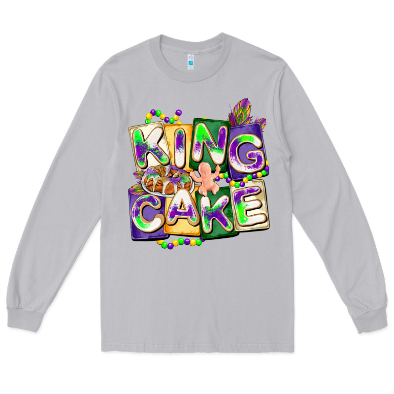King Cake Mardi Gras Long Sleeve Tee by CowGirlArtShop | Teevron