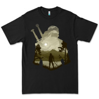 Black the witcher geralt hero sword companion minima list illusion art Premium Tee - tuanDangUi