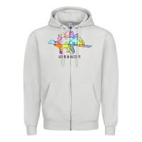 Dove Grey Titi Pretty Art Love And Accept Zipper Hoodie - CowhideDigitalArt