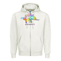 Oatmeal Heather Titi Pretty Art Love And Accept Zipper Hoodie - CowhideDigitalArt