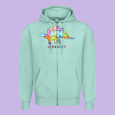 Titi Pretty Art Love And Accept Zipper Hoodie Designed By Cowhidedigitalart
