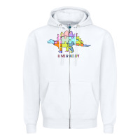 White Titi Pretty Art Love And Accept Zipper Hoodie - CowhideDigitalArt