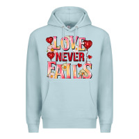 Blue Mist Love never fails Premium Hoodie - FaDigitalArtStudio