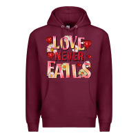 Burgundy Love never fails Premium Hoodie - FaDigitalArtStudio