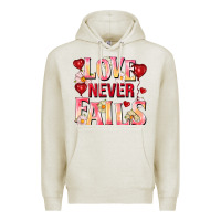 Oatmeal Heather Love never fails Premium Hoodie - FaDigitalArtStudio