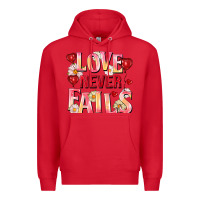 Red Love never fails Premium Hoodie - FaDigitalArtStudio