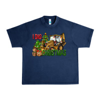 Navy I dig Christmas Urban Heavy Tee - NancyCooperArtShop
