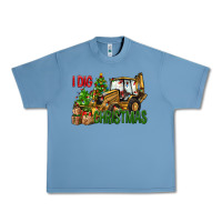 Pebble Blue I dig Christmas Urban Heavy Tee - NancyCooperArtShop