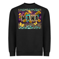 Black Mama with sunflowers Heavyweight Sweatshirt - FaDigitalArtStudio