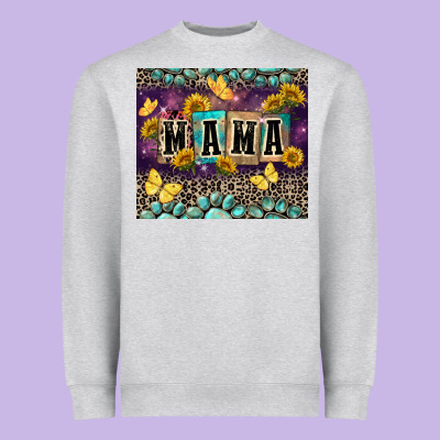 Mama With Sunflowers Heavyweight Sweatshirt Designed By Fadigitalartstudio