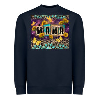 Navy Mama with sunflowers Heavyweight Sweatshirt - FaDigitalArtStudio