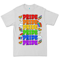 Dove Grey rainbow pride celebration Premium Tee - LillyAllenDesigns