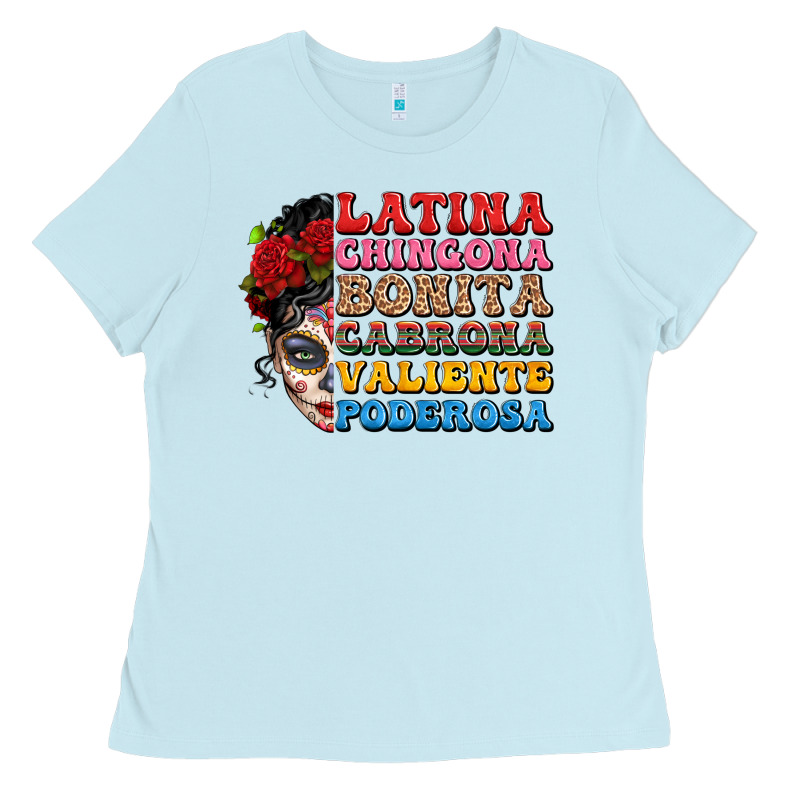 Mexican Sugar Skull Latina Chingona Bonita Ladies Tee by LillyAllenDesigns | Teevron