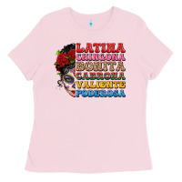 Bubblegum Pink mexican sugar skull latina chingona bonita Ladies Tee - LillyAllenDesigns