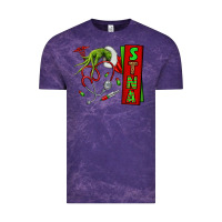 Cloud Purple Christmas Character Vintage Tee - NancyCooperArtShop
