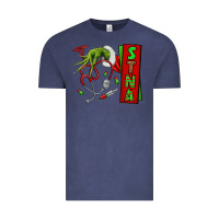 Vintage Denim Christmas Character Vintage Tee - NancyCooperArtShop