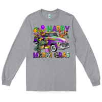 Heather Grey happy mardi gras truck Long Sleeve Tee - CowGirlArtShop