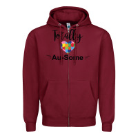Burgundy totally au some Zipper Hoodie - CowhideDigitalArt