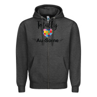 Charcoal Heather totally au some Zipper Hoodie - CowhideDigitalArt