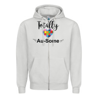 Dove Grey totally au some Zipper Hoodie - CowhideDigitalArt