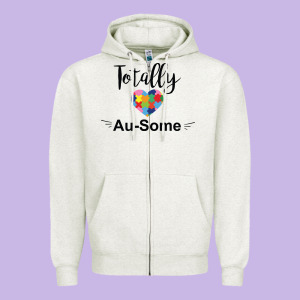Totally Au Some Zipper Hoodie Designed By Cowhidedigitalart
