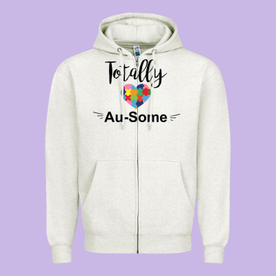 Totally Au Some Zipper Hoodie Designed By Cowhidedigitalart