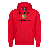 Red totally au some Zipper Hoodie - CowhideDigitalArt
