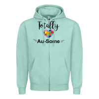 Seafoam totally au some Zipper Hoodie - CowhideDigitalArt