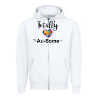 White totally au some Zipper Hoodie - CowhideDigitalArt