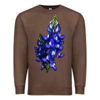 Chestnut Bluebonnet Flower Illustrations Premium Sweatshirt - LillyAllenDesigns