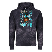 Cloud Black just a girl who loves winter afro messy bun Vintage Hoodie - texasbilliewilder