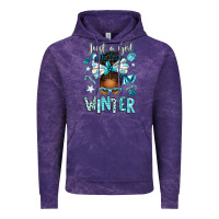 Cloud Purple just a girl who loves winter afro messy bun Vintage Hoodie - texasbilliewilder
