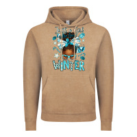 Just A Girl Who Loves Winter Afro Messy Bun Vintage Hoodie | Teevron