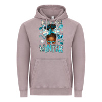 Vintage Zinc just a girl who loves winter afro messy bun Vintage Hoodie - texasbilliewilder